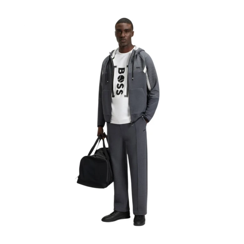 Relaxed-Fit T-Shirt With Tennis-Inspired Mesh-Print Logo 2