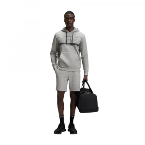 Худи Boss Cotton-Blend Hoodie With Stripe Details 2