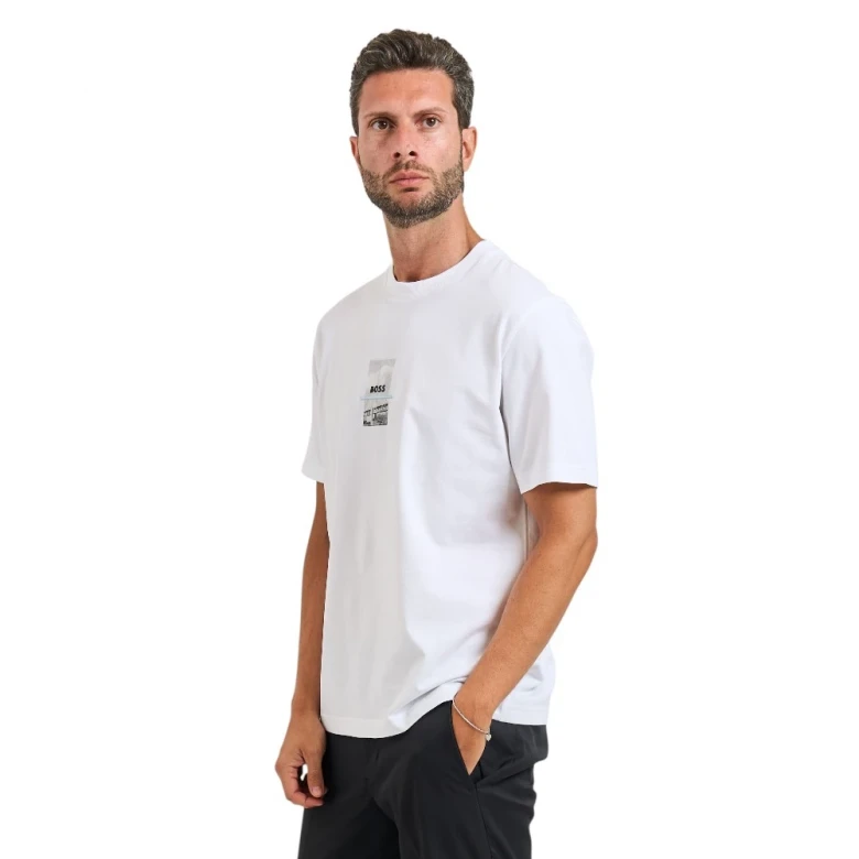 Relaxed-Fit T-Shirt In Stretch Cotton With Photo Print 1
