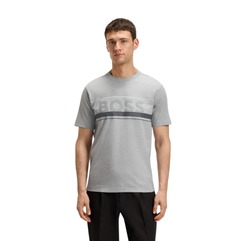 Cotton-jersey T-shirt With Stripes And Logo