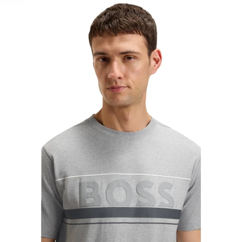 Cotton-jersey T-shirt With Stripes And Logo 1