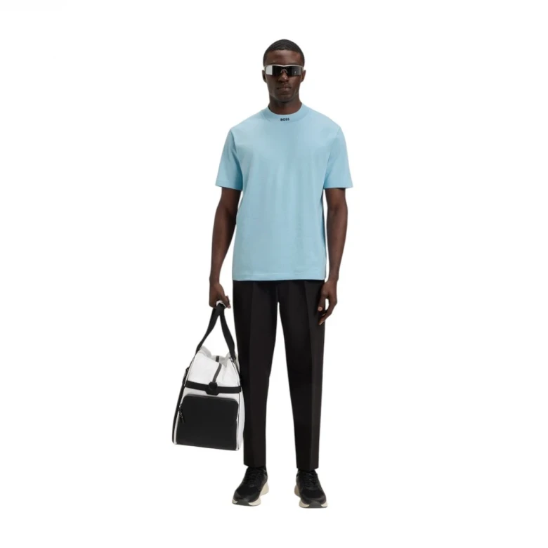 Relaxed-Fit T-Shirt In Stretch Cotton With Logo Collar 2