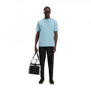 Relaxed-Fit T-Shirt In Stretch Cotton With Logo Collar 2