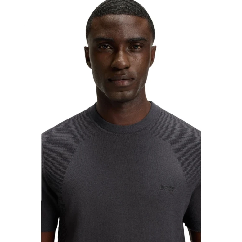 Thermoregulating Knit T-Shirt In A Cotton Blend 1