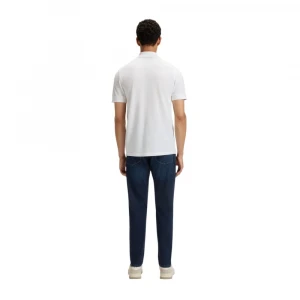 Джинсы Boss Tapered-Fit Jeans In Blue Comfort-Stretch Denim 3