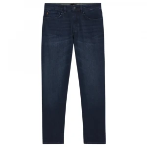 Джинсы Boss Tapered-Fit Jeans In Blue Comfort-Stretch Denim 4