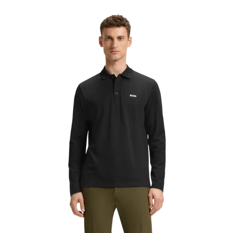 Поло Boss Cotton-Piqué Polo Shirt With Contrast Logo