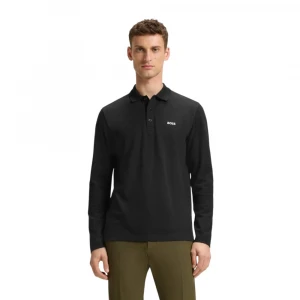 Поло Boss Cotton-Piqué Polo Shirt With Contrast Logo