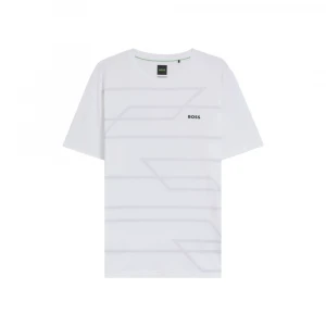 Футболка Boss Cotton Jersey T-Shirt With Mixed-Print Logo