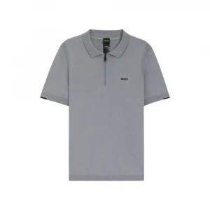 Поло Boss Zip-Neck Knit Polo Sweater In Cotton 4