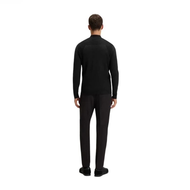 Кофта Boss Cotton-Blend Sweater With Quarter Zip And Body-Mapping 3