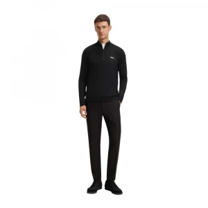 Кофта Boss Cotton-Blend Sweater With Quarter Zip And Body-Mapping 2