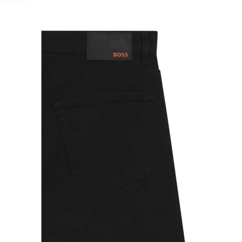 Джинсы Boss Schwarze Maine Regular-Fit Jeans Aus Bequemem Stretch-Denim 5