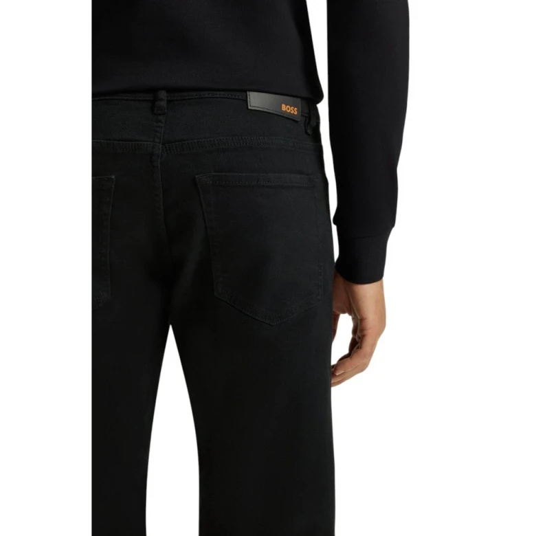 Джинсы Boss Schwarze Maine Regular-Fit Jeans Aus Bequemem Stretch-Denim 3