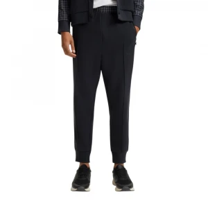Брюки Boss Check-Print Tracksuit Bottoms In Stretch Piqué