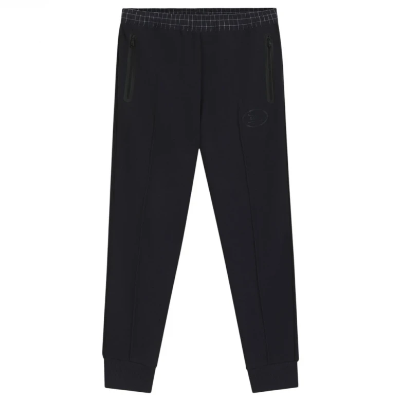 Брюки Boss Check-Print Tracksuit Bottoms In Stretch Piqué 4