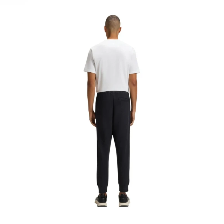 Брюки Boss Check-Print Tracksuit Bottoms In Stretch Piqué 3