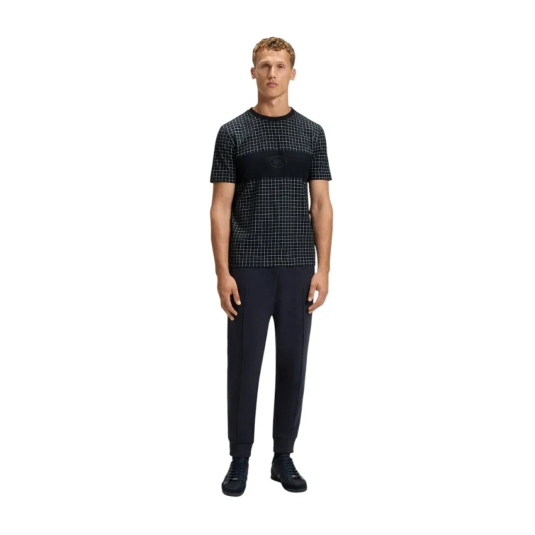 Футболка Boss Pima-Cotton T-Shirt With Check Print 2