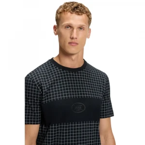Футболка Boss Pima-Cotton T-Shirt With Check Print 1