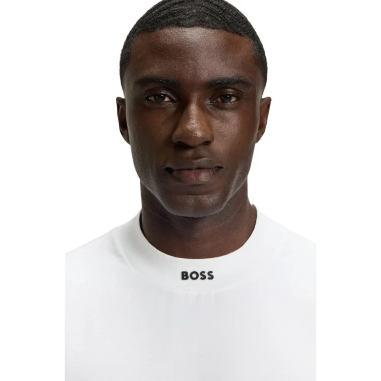 Relaxed-Fit T-Shirt In Stretch Cotton With Logo Collar 1