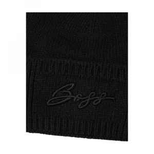 Шапка Boss Knitted Beanie Hat With Embroidered Logo 1