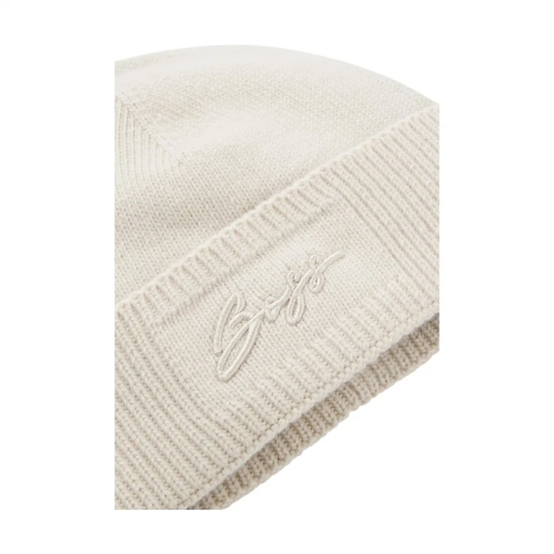 Шапка Boss Knitted Beanie Hat With Embroidered Logo 2