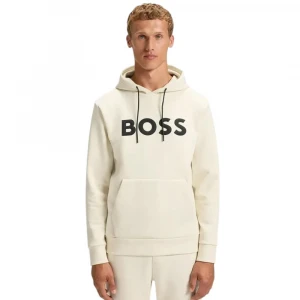Худи Boss Cotton-Blend Hoodie With Moulded Logo
