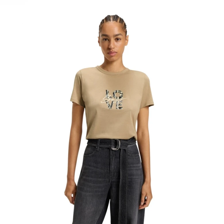 Футболка Boss Slim-Fit T-Shirt In Cotton Jersey With Logo Artwork