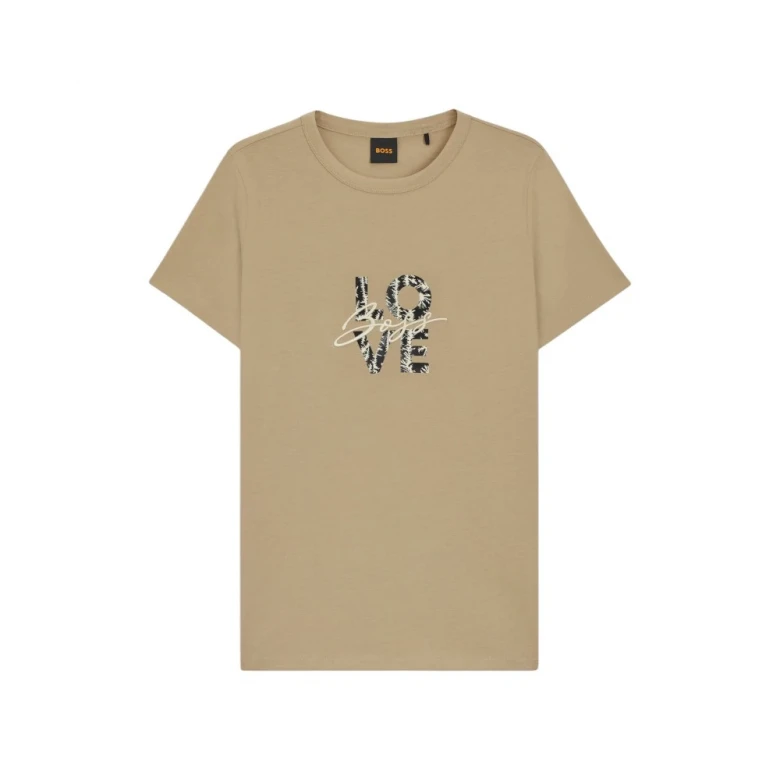 Футболка Boss Slim-Fit T-Shirt In Cotton Jersey With Logo Artwork 4