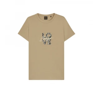 Футболка Boss Slim-Fit T-Shirt In Cotton Jersey With Logo Artwork 4