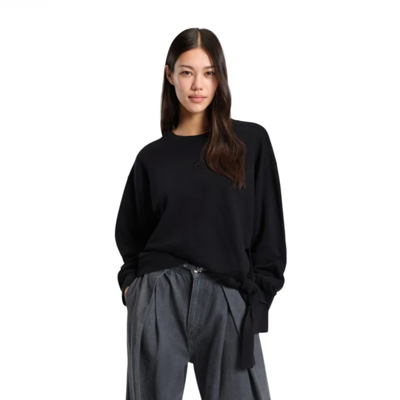 Свитшот Boss Cotton-Blend Sweatshirt With Tie Detail