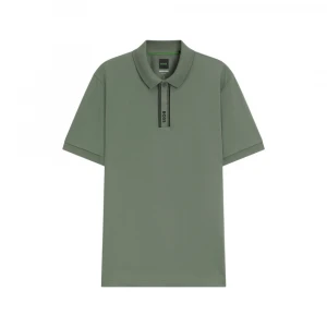 Поло Boss Paddy Polo Shirt With Striped Placket And Logo 4