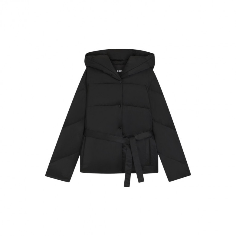 Boss Water-Repellent Quilted Jacket With Belt Kurtkasi 5