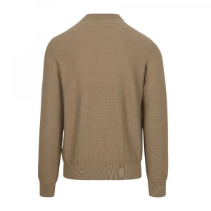 Свитер Boss Structured Sweater In Cotton And Cashmere With Logo Patch 1
