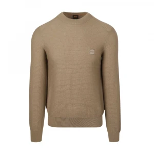 Свитер Boss Structured Sweater In Cotton And Cashmere With Logo Patch