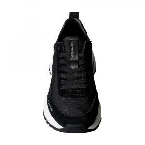 Suede and Emblem Logo Nylon Trainers 3