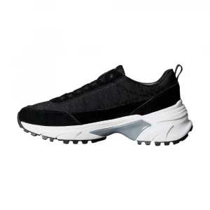 Suede and Emblem Logo Nylon Trainers 4