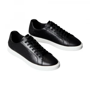 Leather Emblem Logo Pattern Trainers 1