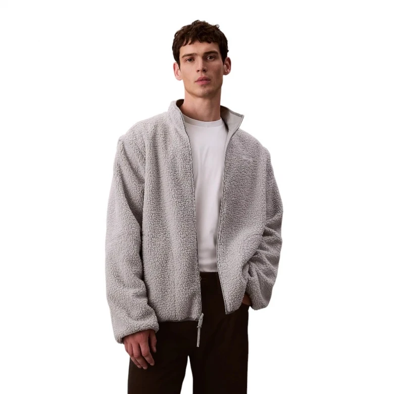 Reversible Sherpa Fleece Zip Up Jacket
