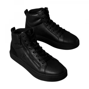 Classic Leather Zip High-Top Trainers 1