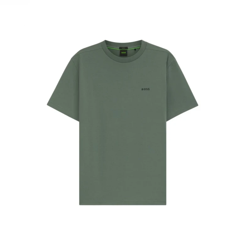 T-shirt Aus Stretch-baumwolle Mit Kontrast-logo 4