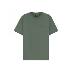 T-shirt Aus Stretch-baumwolle Mit Kontrast-logo 4