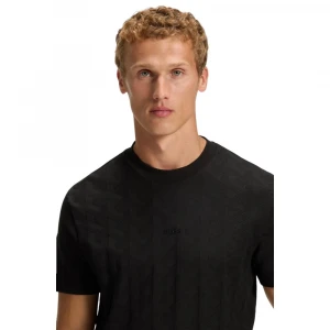 Cotton T-Shirt With Jacquard Pattern 1