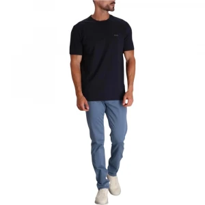 T-shirt Aus Stretch-baumwolle Mit Kontrast-logo 3