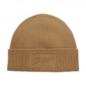 Шапка Boss Knitted Beanie Hat With Embroidered Logo