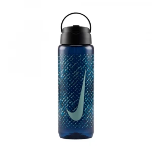 бутылка для воды nike tr renew recharge straw bottle 24 oz graphic blue void/black/green abyss/mint foam 24oz