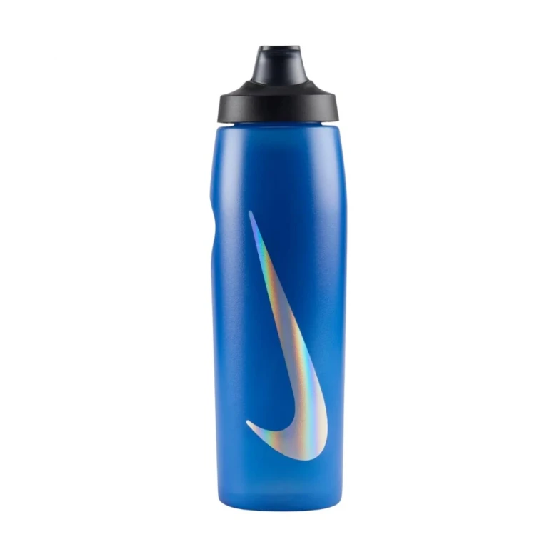 бутылка для воды nike refuel bottle locking lid 32 oz game royal/black/silver iridescent 32oz