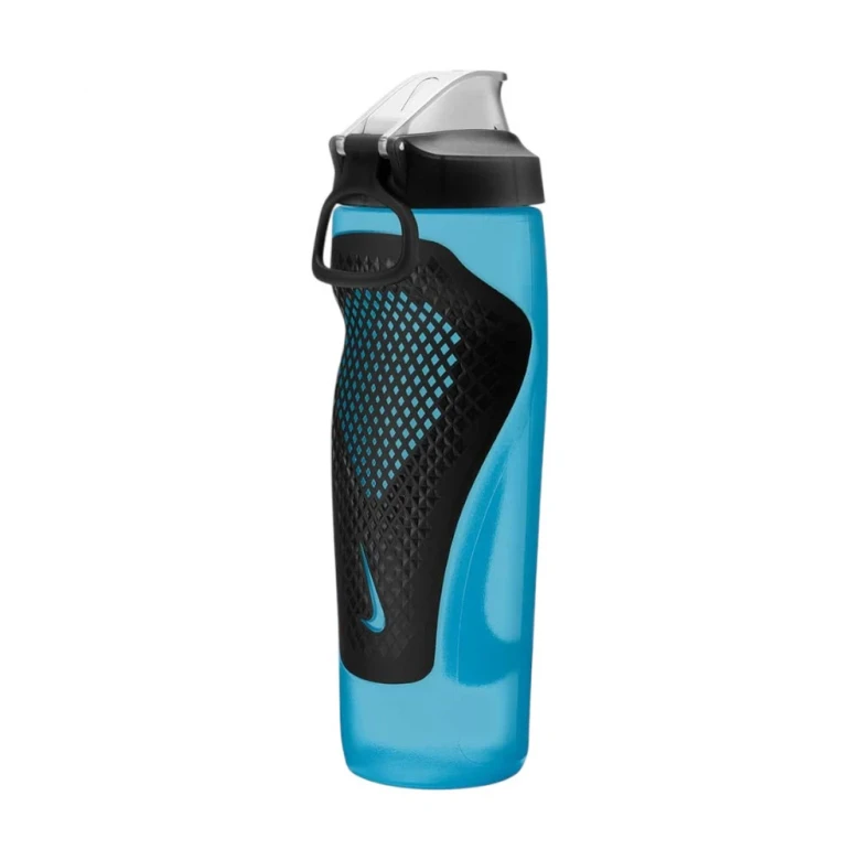 бутылка для воды nike refuel bottle locking lid 24 oz baltic blue/black/black iridescent 24oz 2