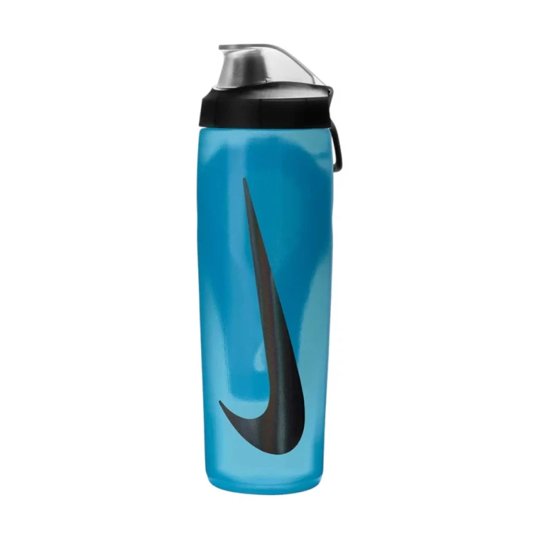 бутылка для воды nike refuel bottle locking lid 24 oz baltic blue/black/black iridescent 24oz