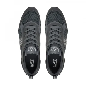 кроссовки sneaker black and white mesh+e 4